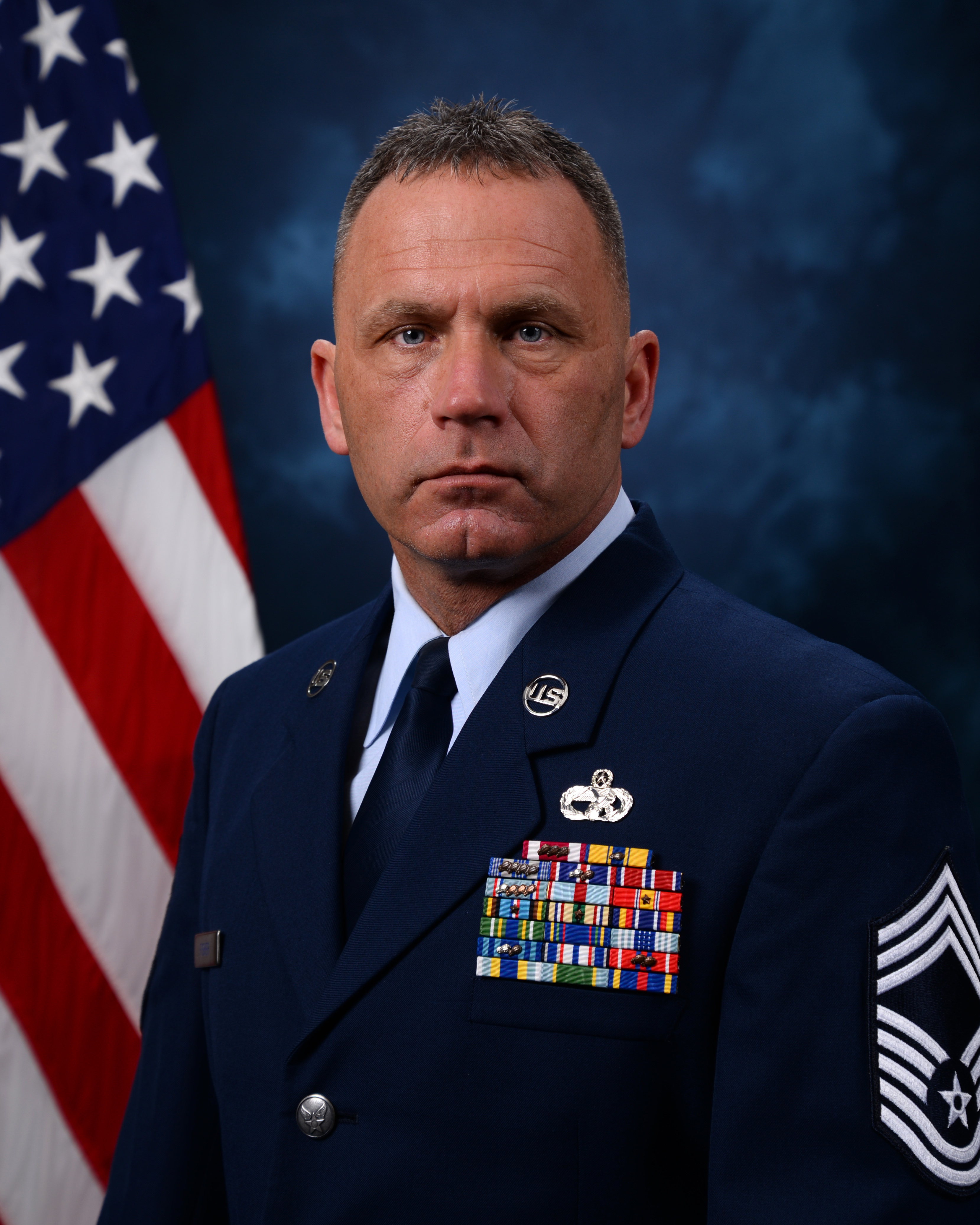 an official photograph of Chief Master Sergeant Anthony Fischer